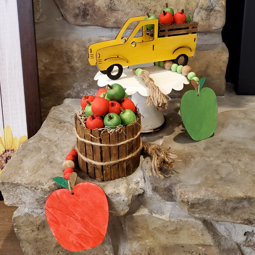 Apple Fall Tiered Tray Décor Bundle, Birthday Gift, Best Friend Gift
