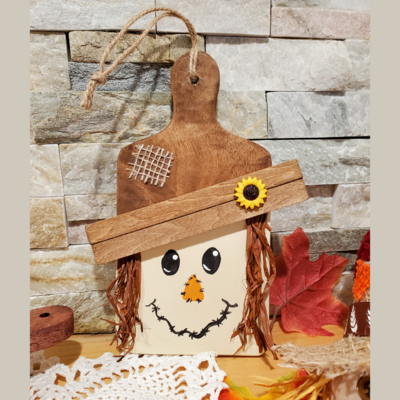 Cutting Board Scarecrow, Fall Birthday Gift, Mom Gift