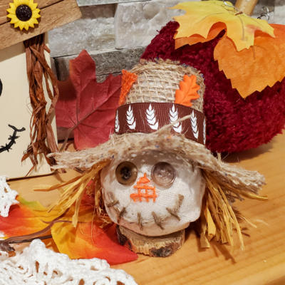 Miniature Scarecrow Head, Housewarming Gift, Sister Gift