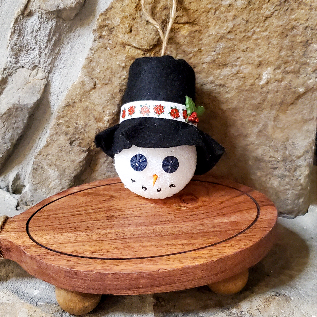 Handmade Snowman Ornament, Christmas Ornament, Christmas Ornaments