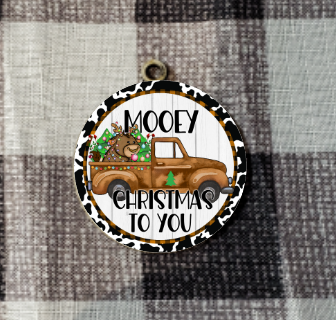 Highland Cow Ornament, Farmhouse Truck Christmas Ornaments, Highland Cow Gifts, Best Friend Gift
