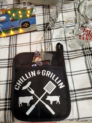 Pot Holder, Grilling Gifts, Grillin And Chillin, Christmas Gift, Gifts For Dad