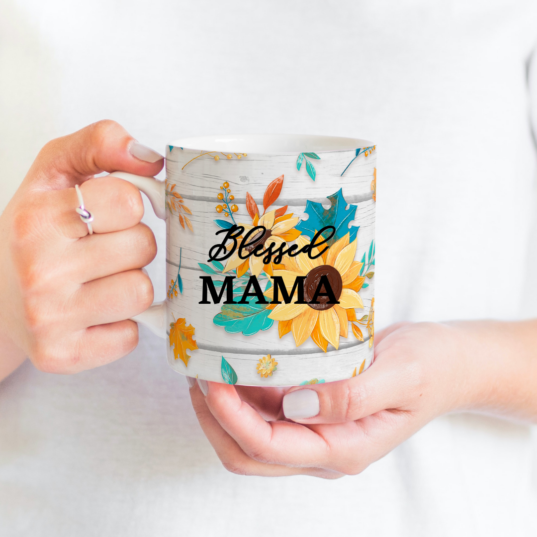 Blessed Mama Sunflower Mug