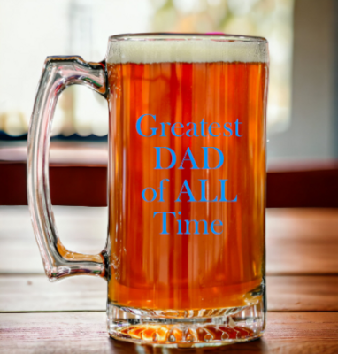 Greatest Dad of All Time Beer Mug, Dad Gift