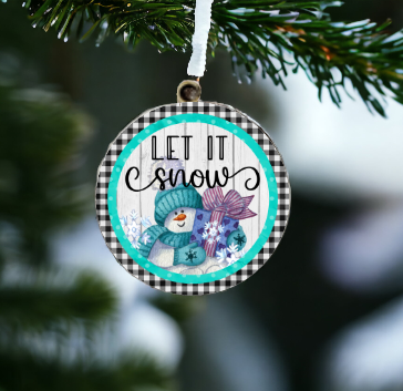 Let It Snow Christmas Ornaments, Christmas Gift, Coworker Gift