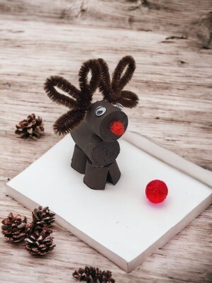 Diy Ornament Kit, Wine Cork Reindeer, Stocking Stuffer