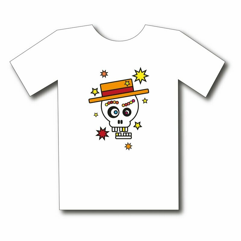 T-SHIRT TETE DE MORT CHAPEAU