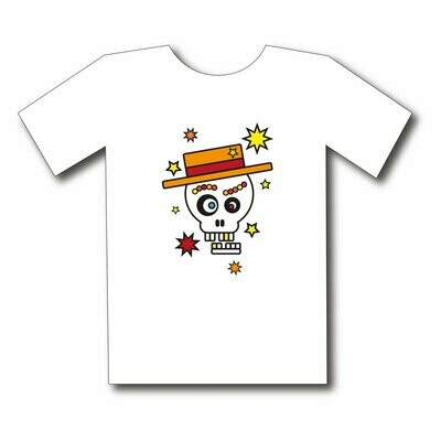 T-SHIRT TETE DE MORT CHAPEAU