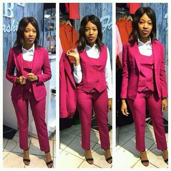 3 piece classic fashion ladies suit