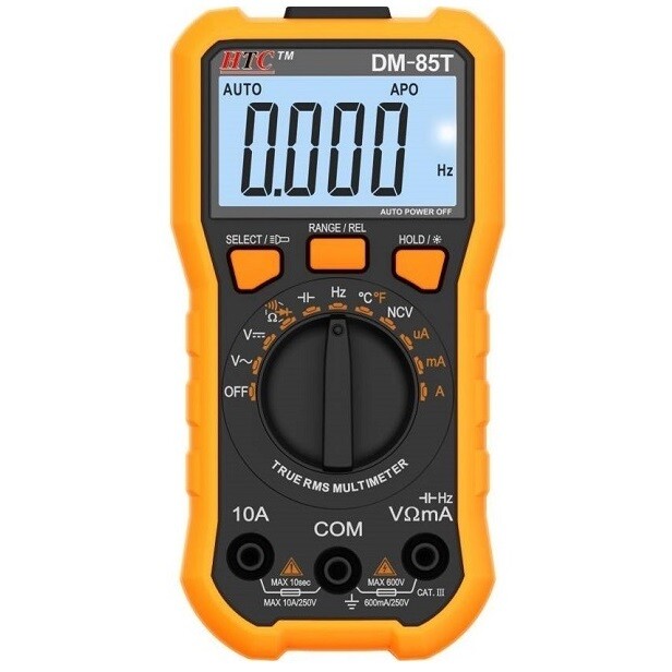 HTC DM85T Digital TRMS Multimeter with Hz and Temp