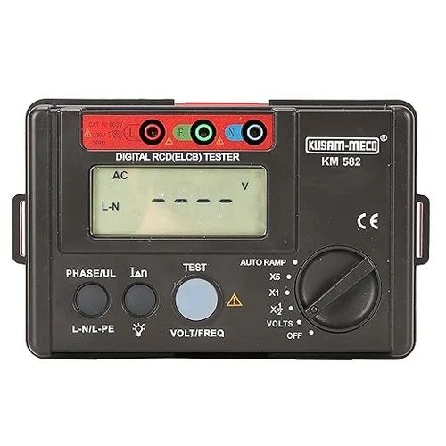 Kusam Meco KM-582 ELCB RCD Tester for Trip Time and Current Measurement