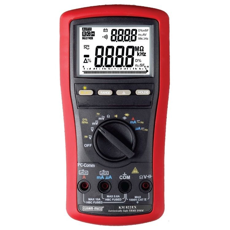 Kusam Meco KM822Ex Intrinsically Safe TRMS Multimeter for Hazardous Areas