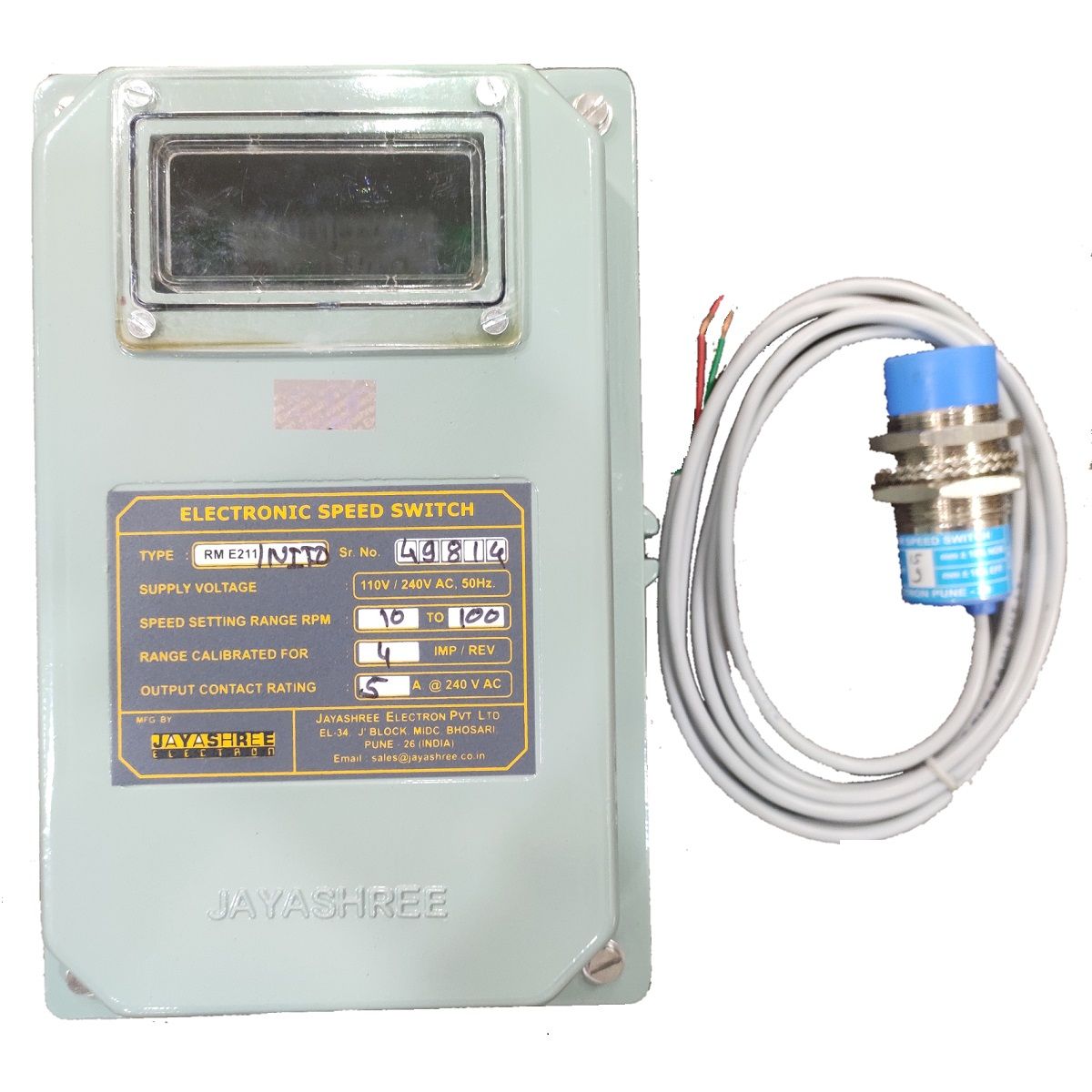 Jayashree RME211 NITD Zero Speed Switch for conveyor protection