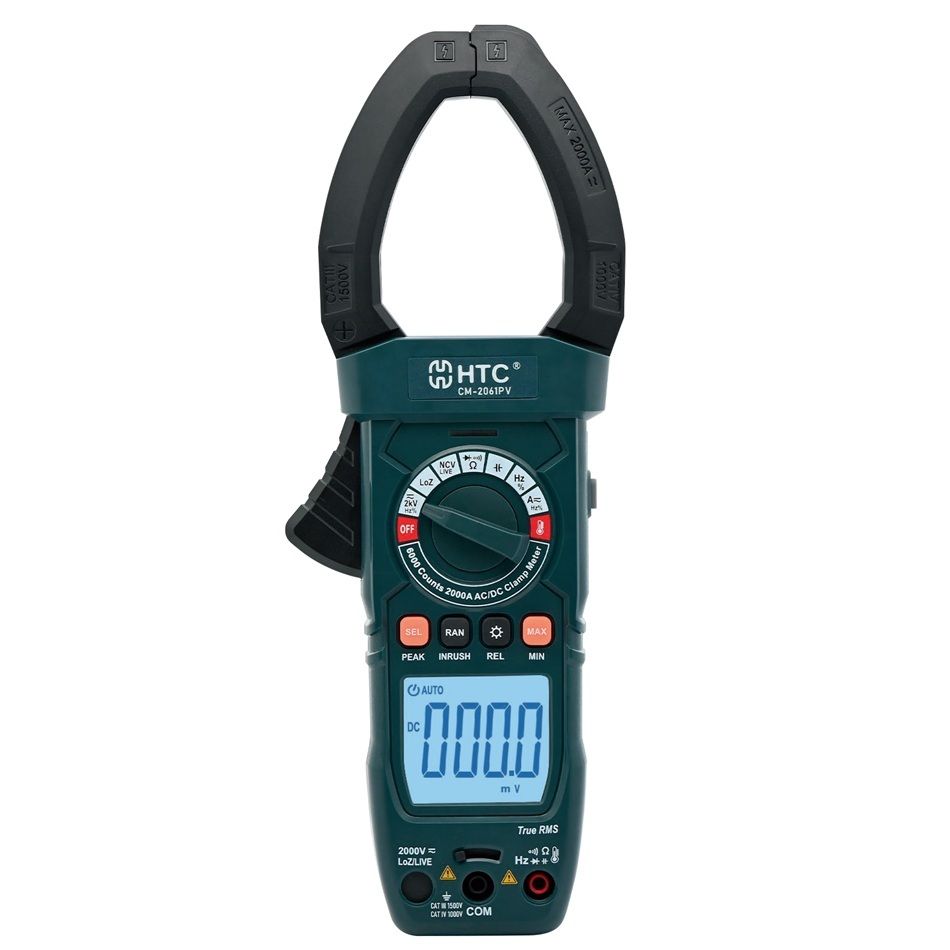 HTC CM-2061PV 2000A TRMS Solar PV Clamp Meter