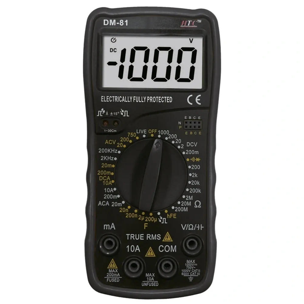 HTC DM-81 Digital Multimeter with True RMS Technology