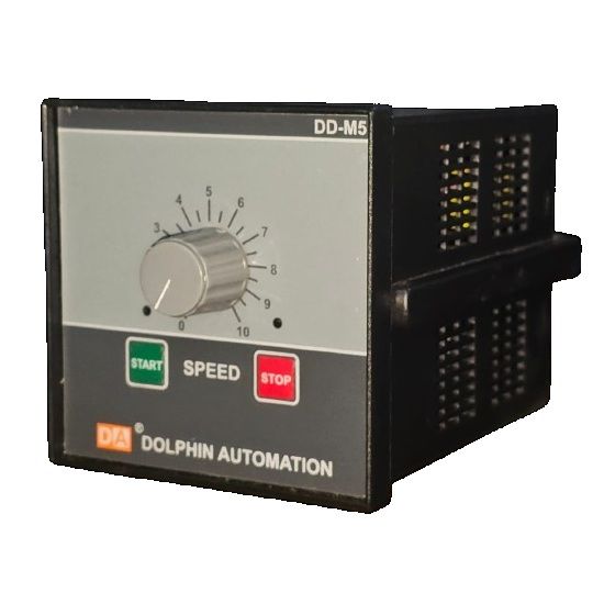 Front panel view of Dolphin Automation DD-M5 1HP DC Motor Drive