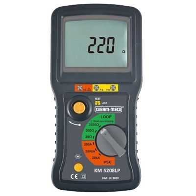 Kusam Meco KM-5208LP Loop Impedance Tester with 15mA ELCB Safe Testing