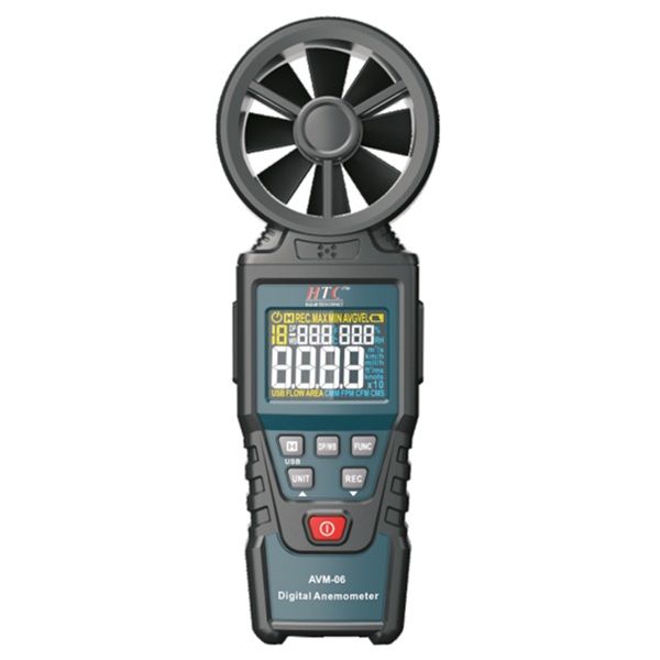 HTC AVM-06 Digital Anemometer Air Velocity and Air Volume Meter for HVAC
