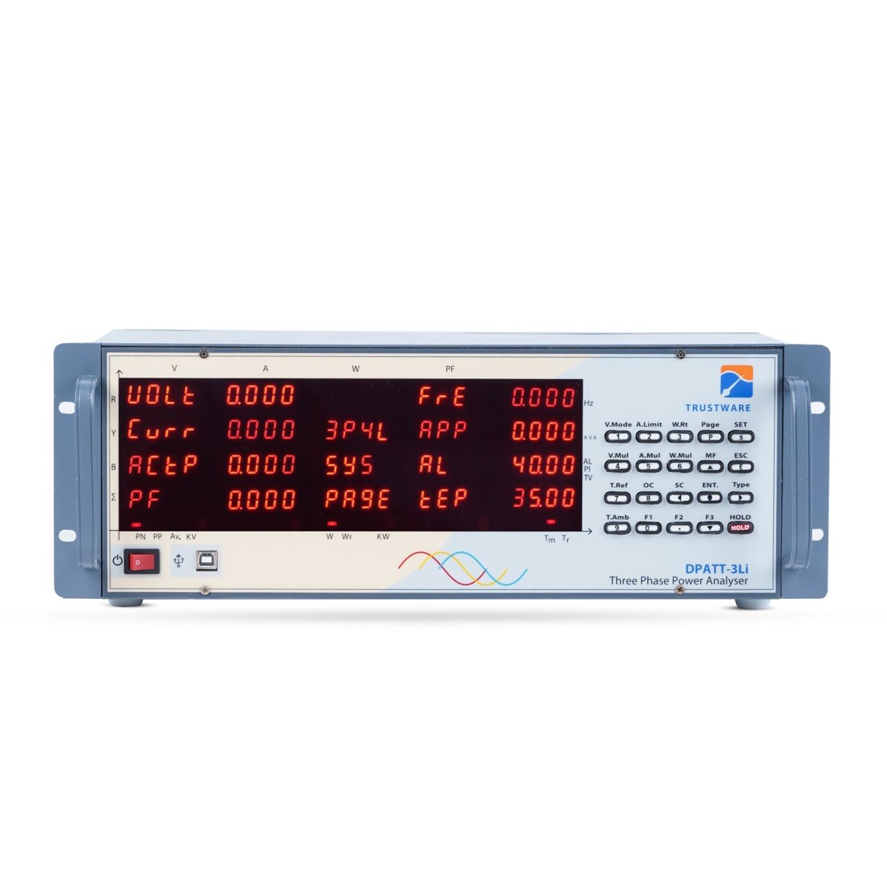 Trustware DPATT-3Li Professional Three Phase Power Analyzer for Transformer Testing