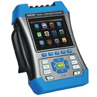 KM-2300 Class A Power Quality Analyzer with 5.6 inch TFT display showing waveform analysis