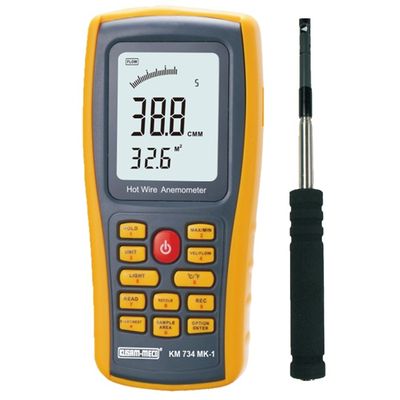 Kusam Meco KM 734 MK-1 Hot Wire Anemometer Kusam Meco KM 734 MK-1 Hot Wire Anemometer with 350 record memory & USB is ideal for HVAC