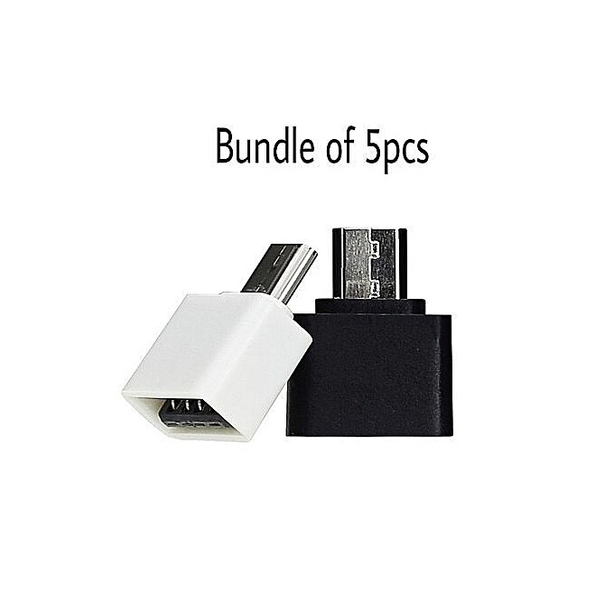 USB OTG Adapter - 5pcs Black/White