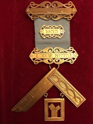 Bijou médaille Franc-Maçonnerie VM 1955 Londres argent vintage