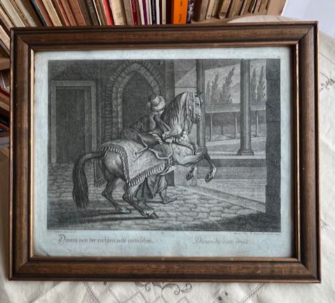 Tableau Gravure &quot;Divani du côté droit&quot; J.E. RIDINGER / M.E. RIDINGER