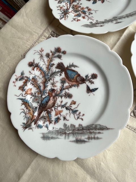 Assiettes à dessert HACHE JULIEN &amp; CIE Vierson, Grand Prix Paris 1889