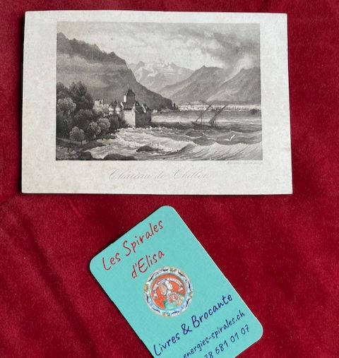 Gravure &quot;Château de Chillon&quot; Frederic von MARTENS