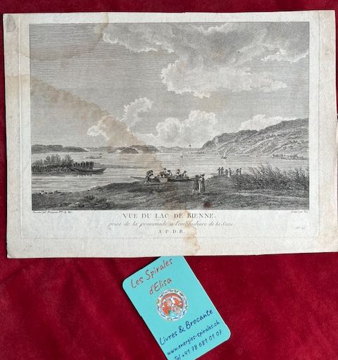 Gravure estampe &quot;Vue du Lac de Bienne&quot; François-Denis NEE / Alexis-Nicolas PERIGNON
