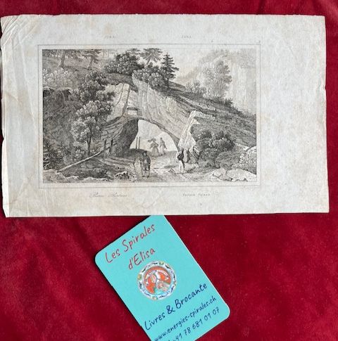 Gravure &quot;Jura Pierre Pertuis&quot; Adolphe ROUARGUE