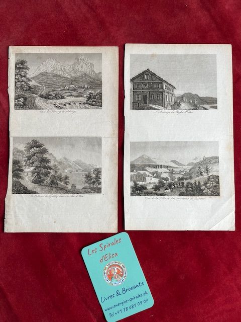 Gravures &quot;Lettres sur la Suisse&quot; D. RAOUL-ROCHETTE