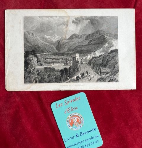 Gravure &quot;Domo d&#39;Ossola&quot; Th. JEAVONS / C.F. STANFIELD