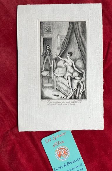 Gravure érotique Achille Eugène OUVRE