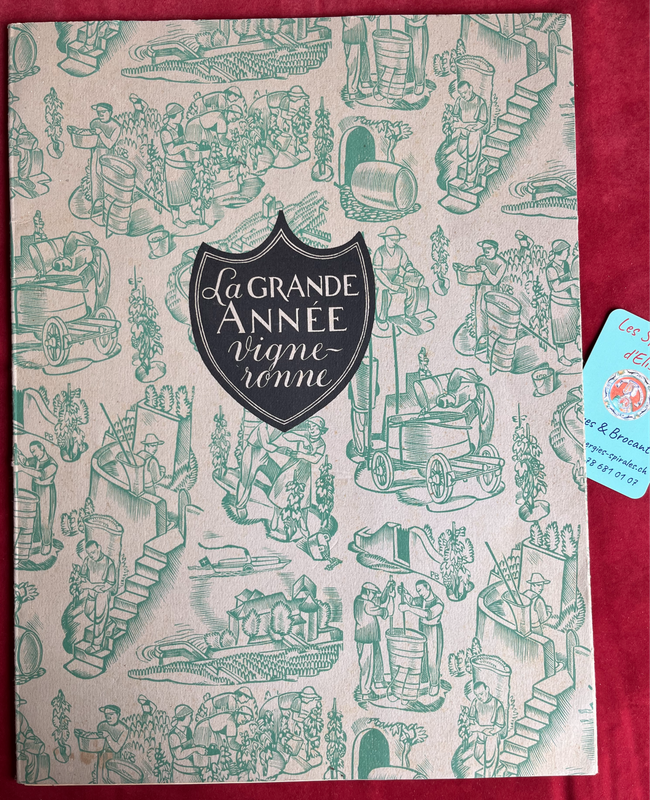 Gravures affiches &quot;La Grande année vigneronne&quot; P. BOESCH &amp; P. BUDRY