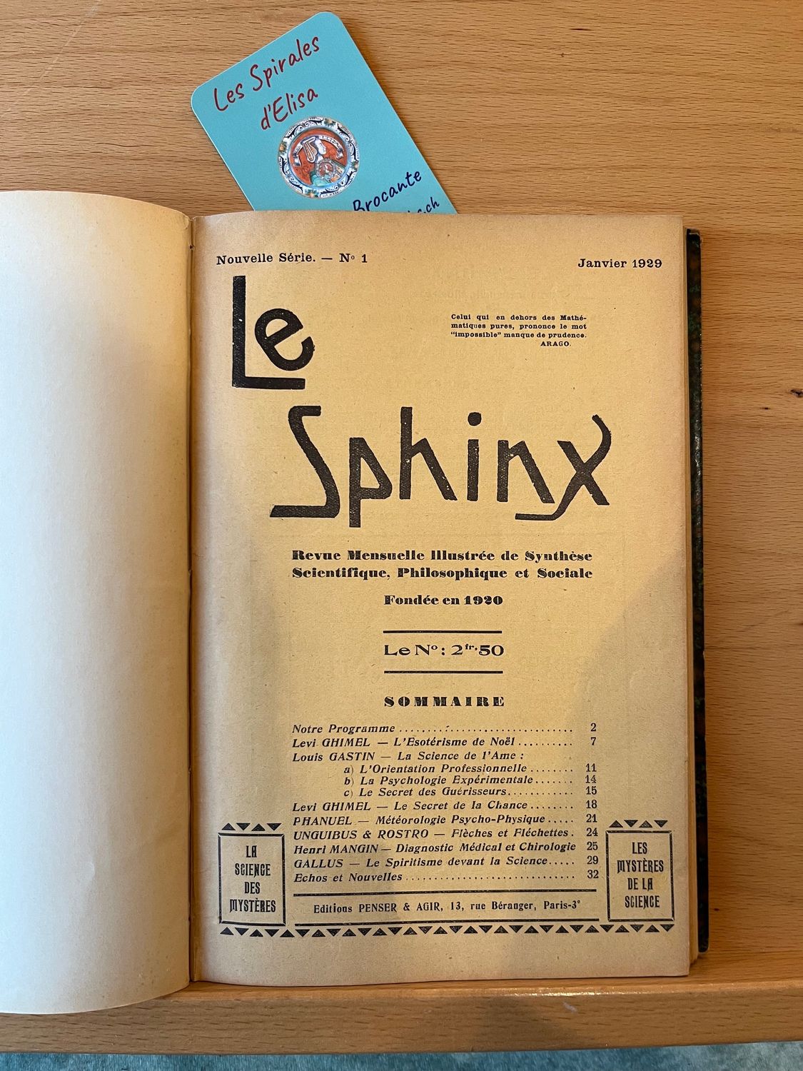 Le Sphinx (jan-juin 1929)