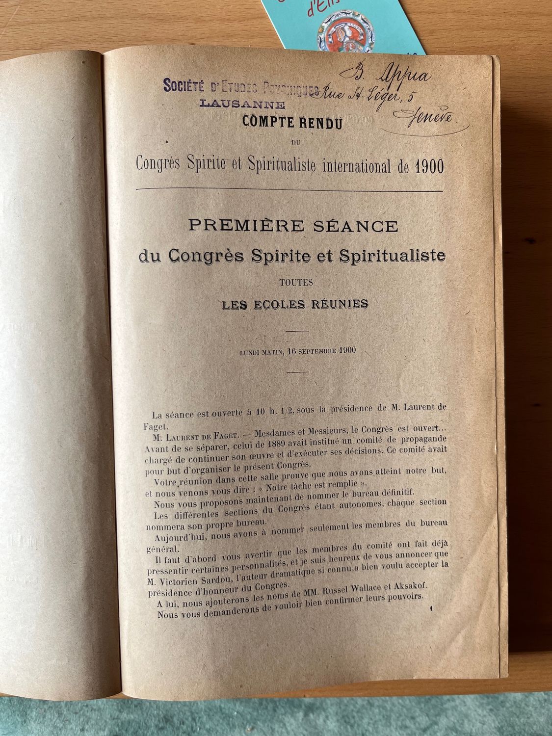 Congrès Spirite et Spiritualiste International 1900