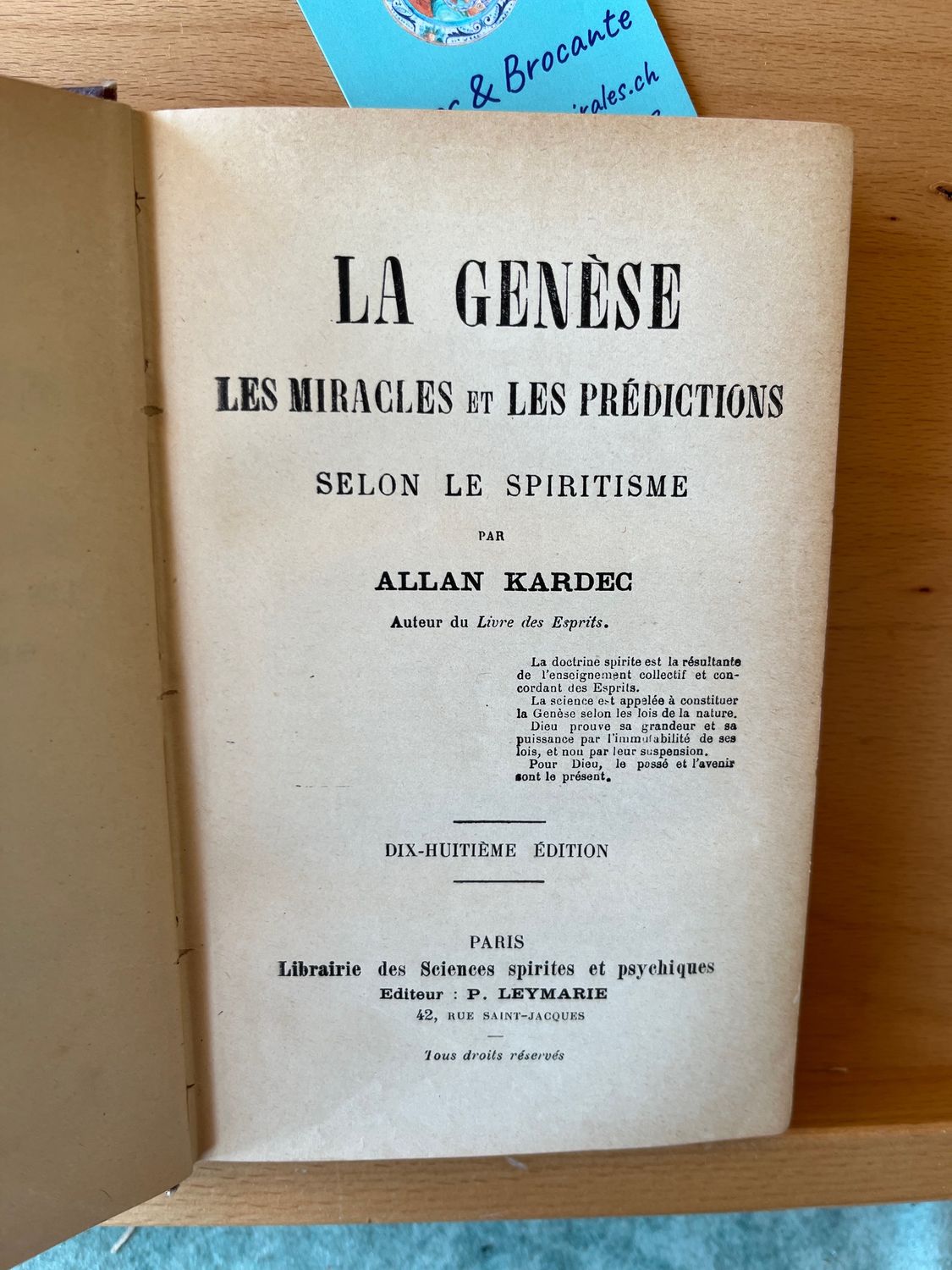 La genèse, les miracles et les prédictions selon le spiritisme