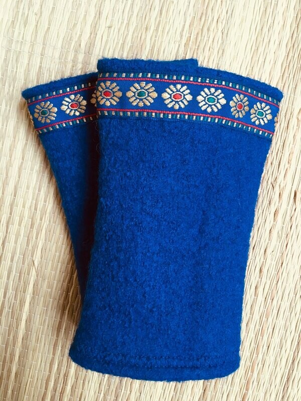 Pulswärmer  royalblau Indien Style