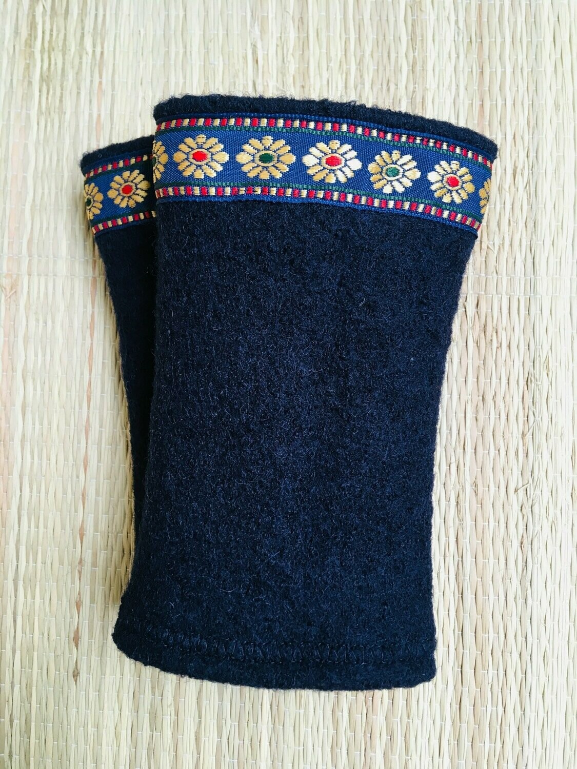 Pulswärmer  blau Indien Style