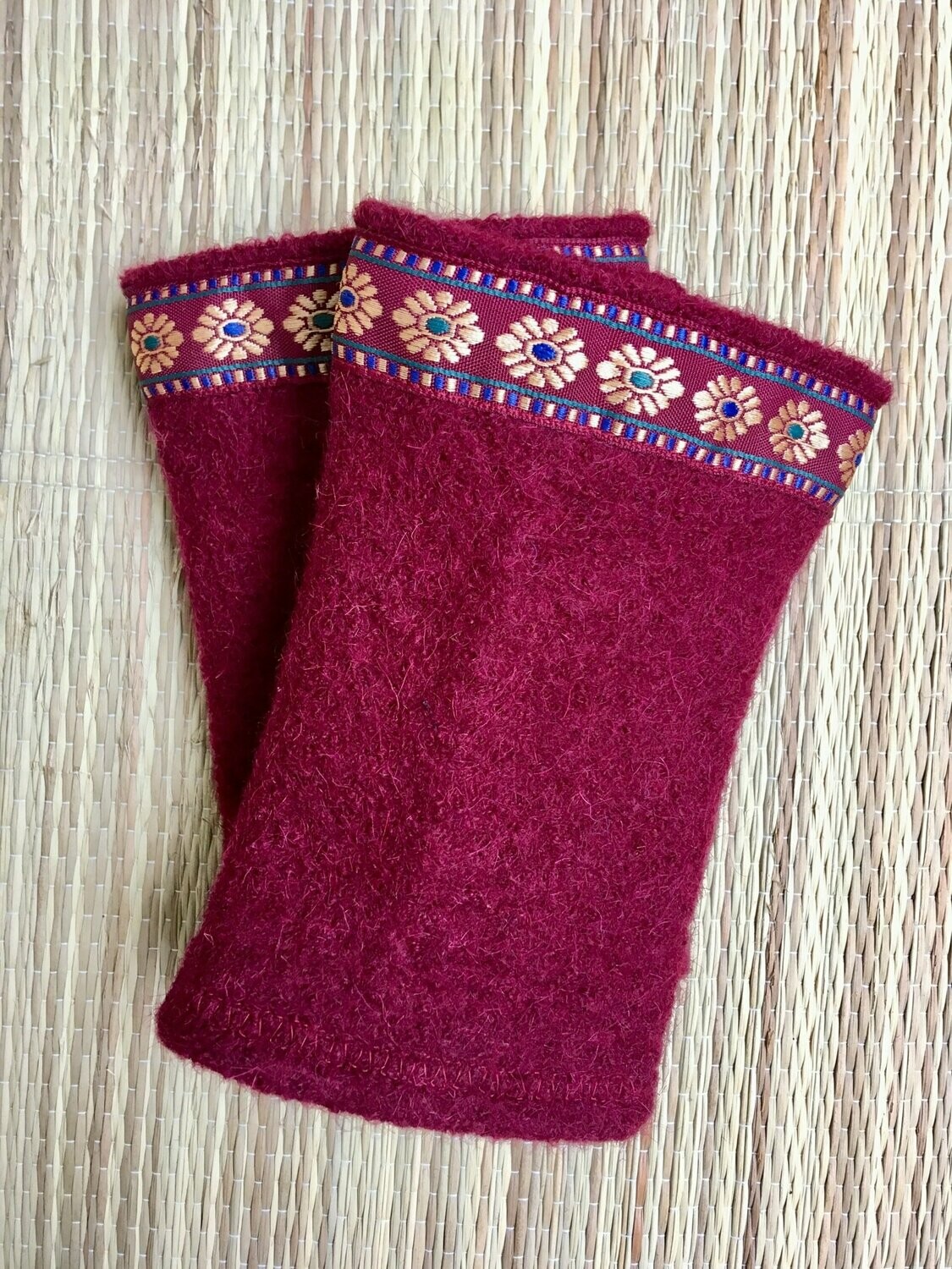 Pulswärmer  bordeaux Indien Style