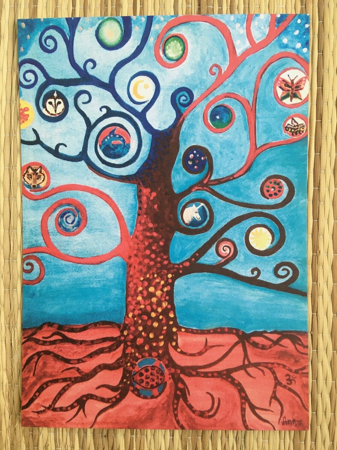 Postkarte Krafttierbaum