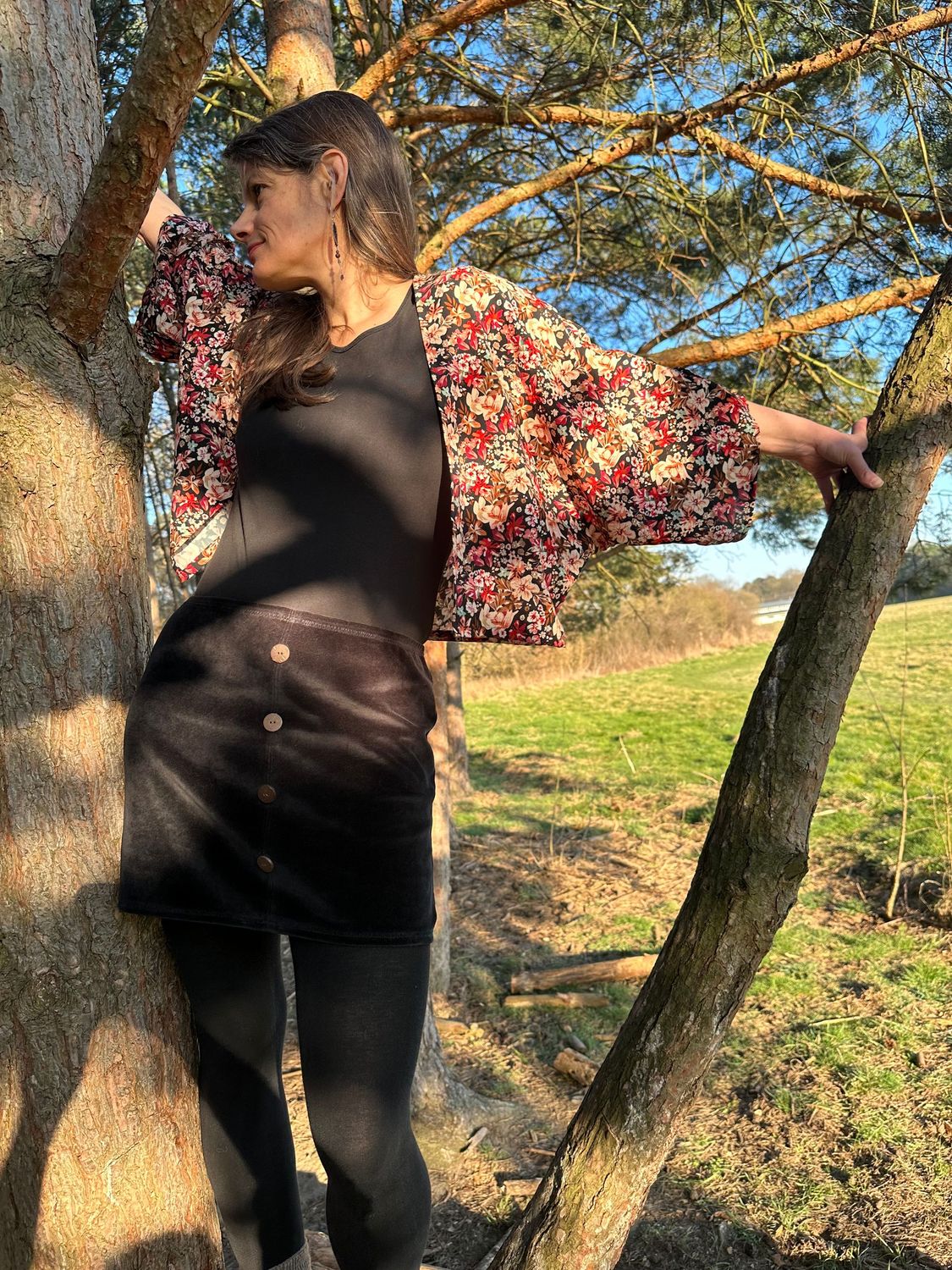 Kimono Blütenzauber + Glückstuch