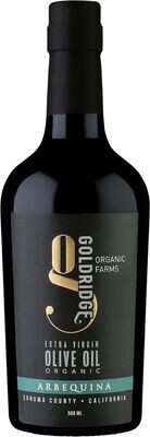 500 ml bottle of Organic California Olive Oil made with Arbequina and other Spanish olive cultivars.