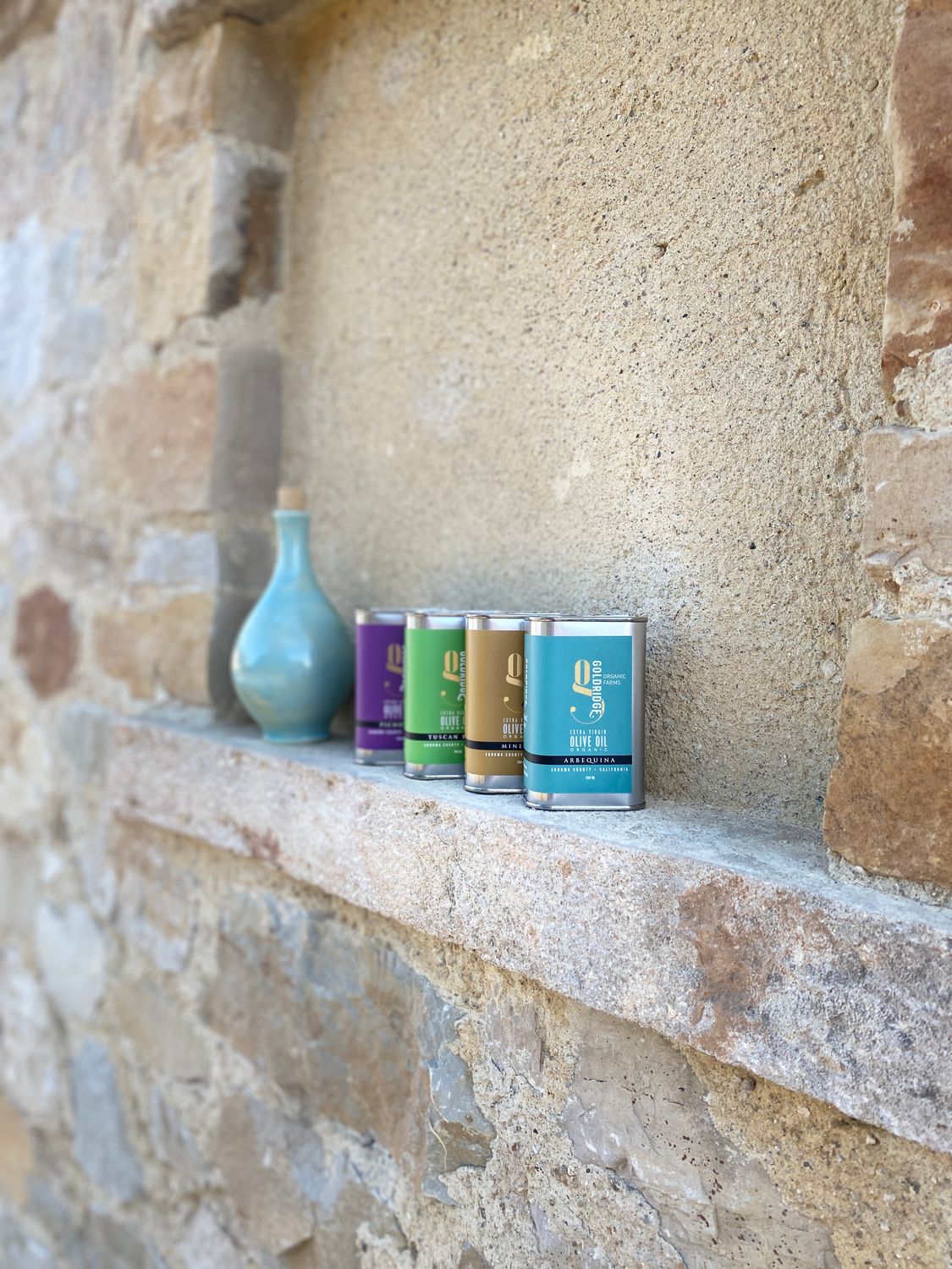 4 - 250 ML Tin OLIO NUOVO Sampler Pack | ORGANIC CA Olive Oil | Gold Ridge Organic Farms