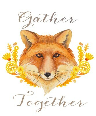 "Gather Together" Fox Fall Printable