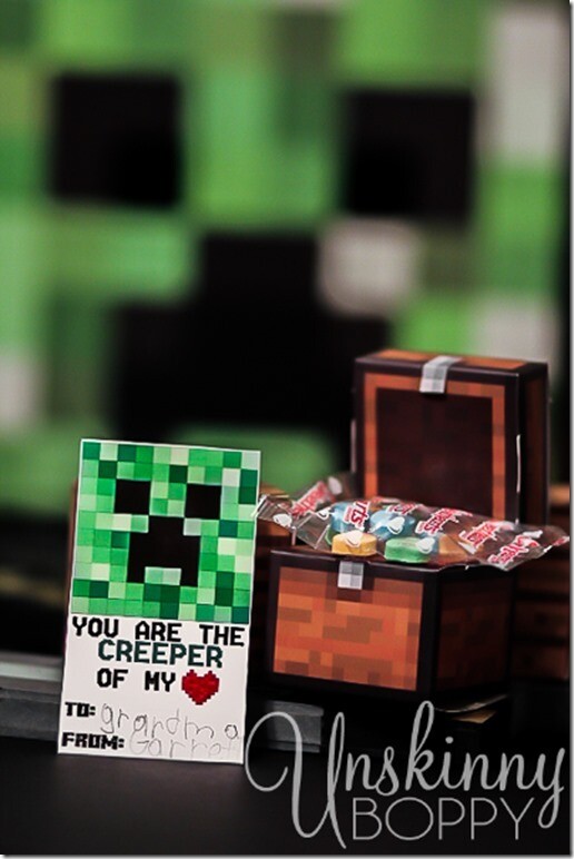 Minecraft Valentine&#39;s Cards for Kids