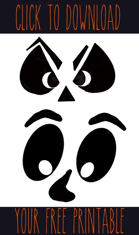 Halloween Jack-o&#39;-lantern Face Template / Angry Eyes Free Printable