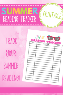 Summertime Fun Series- Summer Reading Tracker